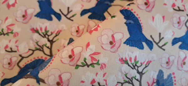 Velours oeko-tex – Motif – Rêverie du Magnolia