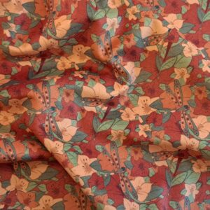 Velours oeko-tex – Motif – Belles de Jour Automnale