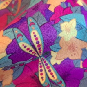 Velours oeko-tex – Motif – Belles de Jour Multicolore