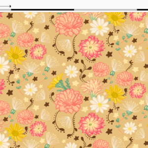 Popeline oeko-tex imprimé en France – Motif – Murmures du désert (sans fennec) – Fond Sable