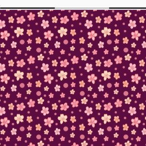 Velours oeko-tex imprimé en France – Motif Sakura- Fleurs de Cerisiers – Fond Cerisier