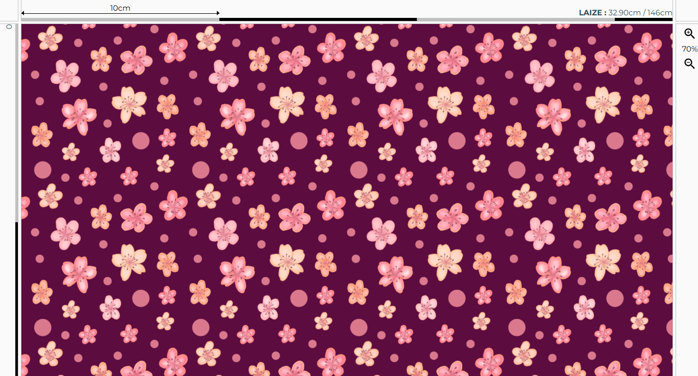 Popeline oeko-tex imprimé en France – Motif Sakura – Fleurs de Cerisiers – Fond Ecru Popeline oeko-tex imprimé en France – Motif Sakura – Fleurs de Cerisiers – Fond Ecru