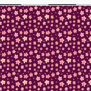 Popeline oeko-tex imprimé en France – Motif Sakura – Fleurs de Cerisiers – Fond Cerisier