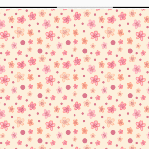 Velours oeko-tex imprimé en France – Motif Sakura – Fleurs de Cerisiers – Fond Ecru