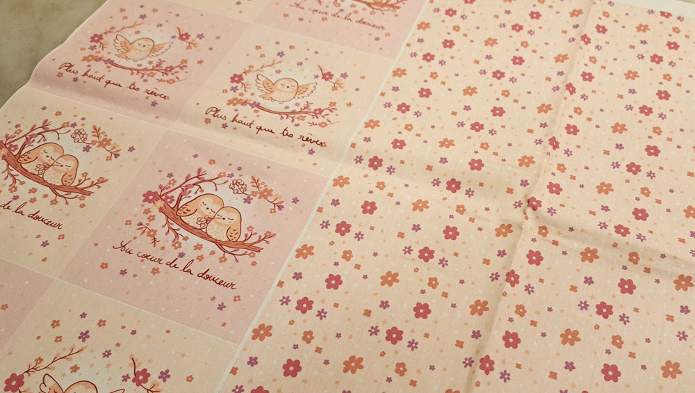 Nouveau – Popeline oeko-tex imprimé en France – Motif Panneau créatif Chouettes Nyctales – Fond Ecru Nouveau - Popeline oeko-tex imprimé en France - Motif Panneau créatif Chouettes Nyctales - Fond Ecru – Image 2