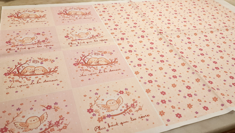 Nouveau – Popeline oeko-tex imprimé en France – Motif Panneau créatif Chouettes Nyctales – Fond Ecru Nouveau - Popeline oeko-tex imprimé en France - Motif Panneau créatif Chouettes Nyctales - Fond Ecru