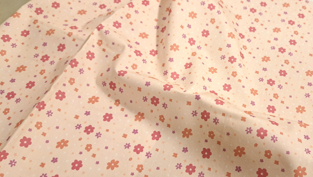 Nouveau – Popeline oeko-tex imprimé en France – Motif fleuri assorti Au coeur de la douceur – Fond Ecru Nouveau - Popeline oeko-tex imprimé en France - Motif fleuri assorti Au coeur de la douceur - Fond Ecru – Image 6