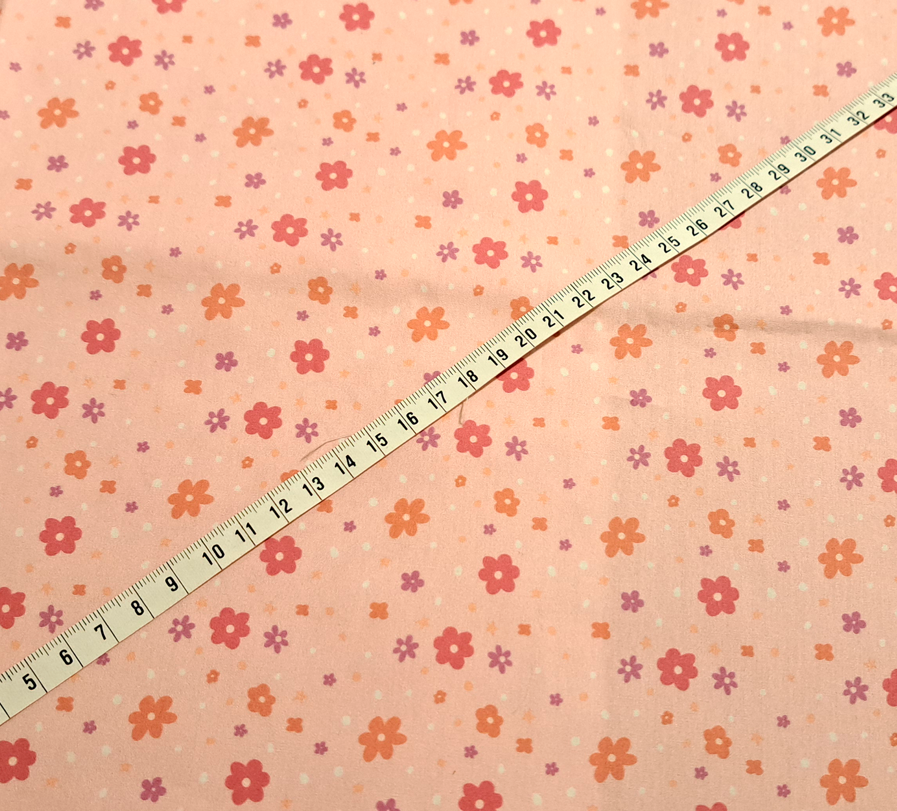 Nouveau – Popeline oeko-tex imprimé en France – Motif fleuri assorti Au coeur de la douceur – Fond Saumon Nouveau - Popeline oeko-tex imprimé en France - Motif fleuri assorti Au coeur de la douceur - Fond Saumon – Image 7