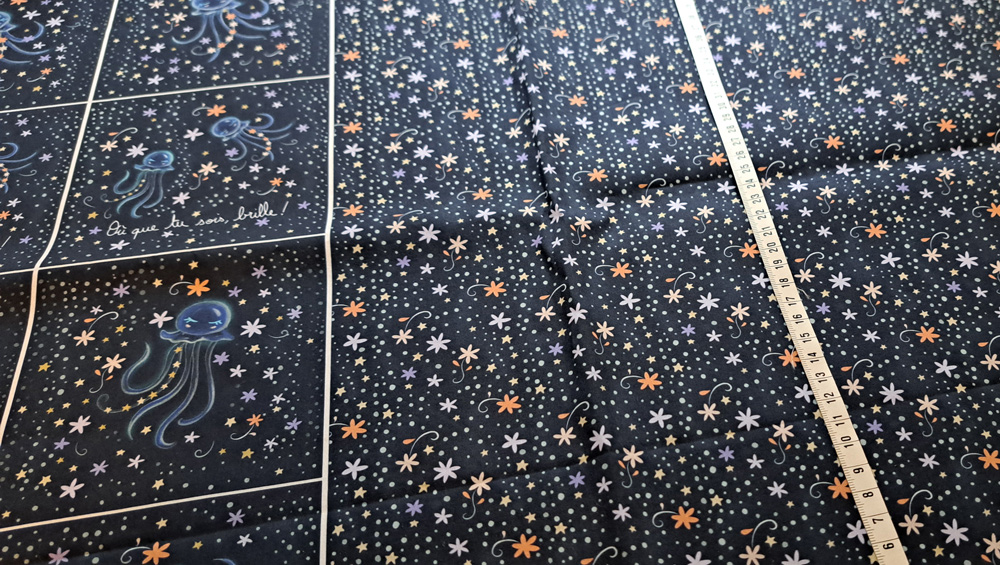 Nouveau – Popeline oeko-tex imprimée en France – Motif Panneau créatif Méduses Stellaires – Fond Marine Nouveau - Popeline oeko-tex imprimée en France - Motif Panneau créatif Méduses Stellaires - Fond Marine – Image 8
