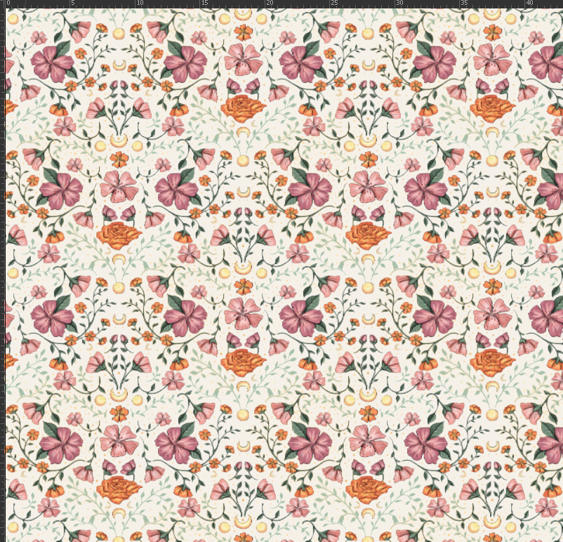 Nouveau – Popeline — Le Bourdon enchanté (version florale) fond écru | Motif poétique et lumineux Nouveau - Popeline — Le Bourdon enchanté (version florale) fond écru | Motif poétique et lumineux – Image 2