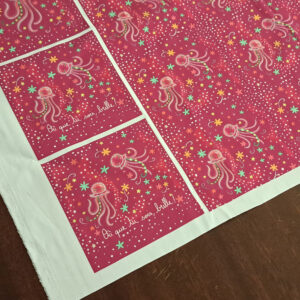 Coupon illustré 12 × 12 cm – Méduses Stellaires Acidulée — Briller